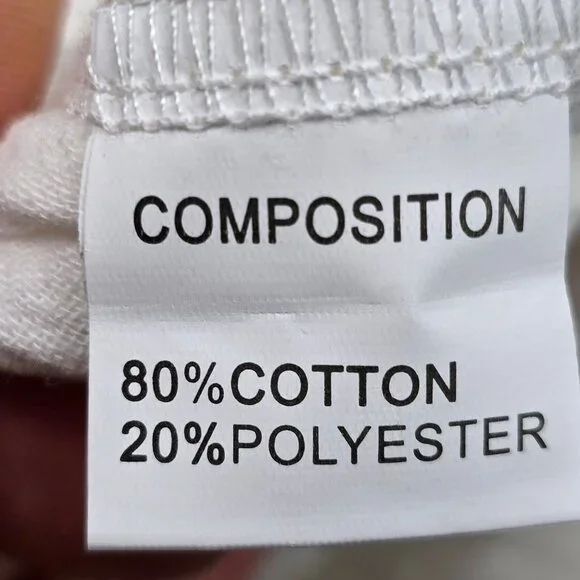 NEW White Ruffle Neck Cotton Blend Dress Medium Beachy Boho - Picture 3 of 4